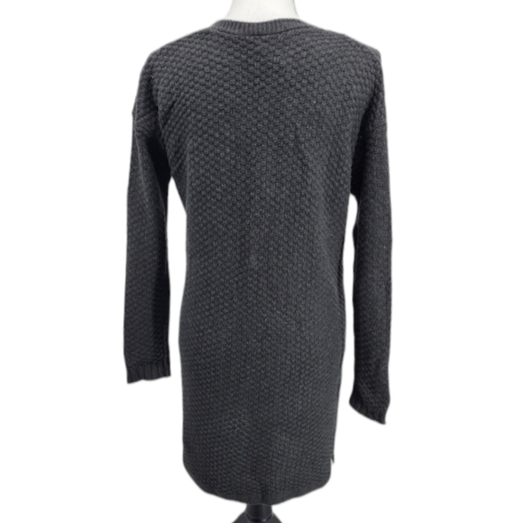 Leo & Nicole  Dark Grey/ Black Duster Knit Cardigan - Picture 5 of 13